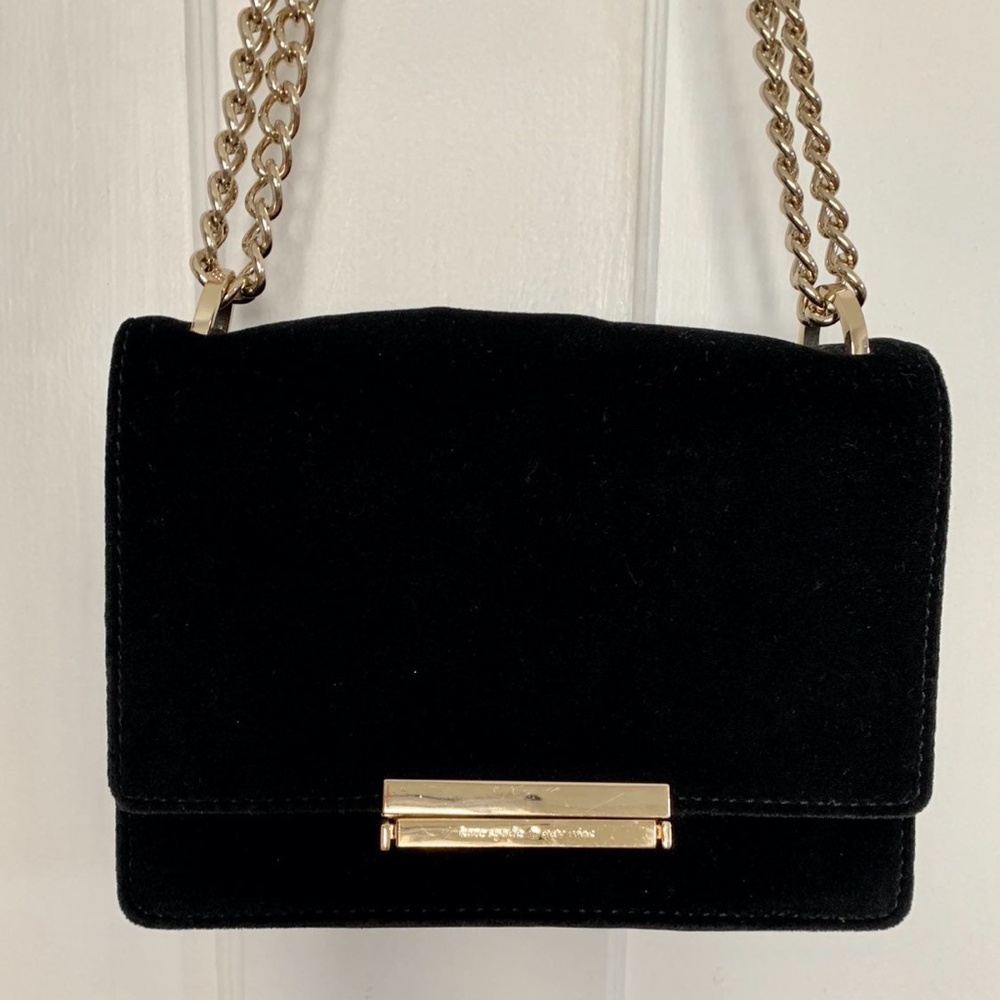 Kate Spade Black Velvet Crossbody Bag